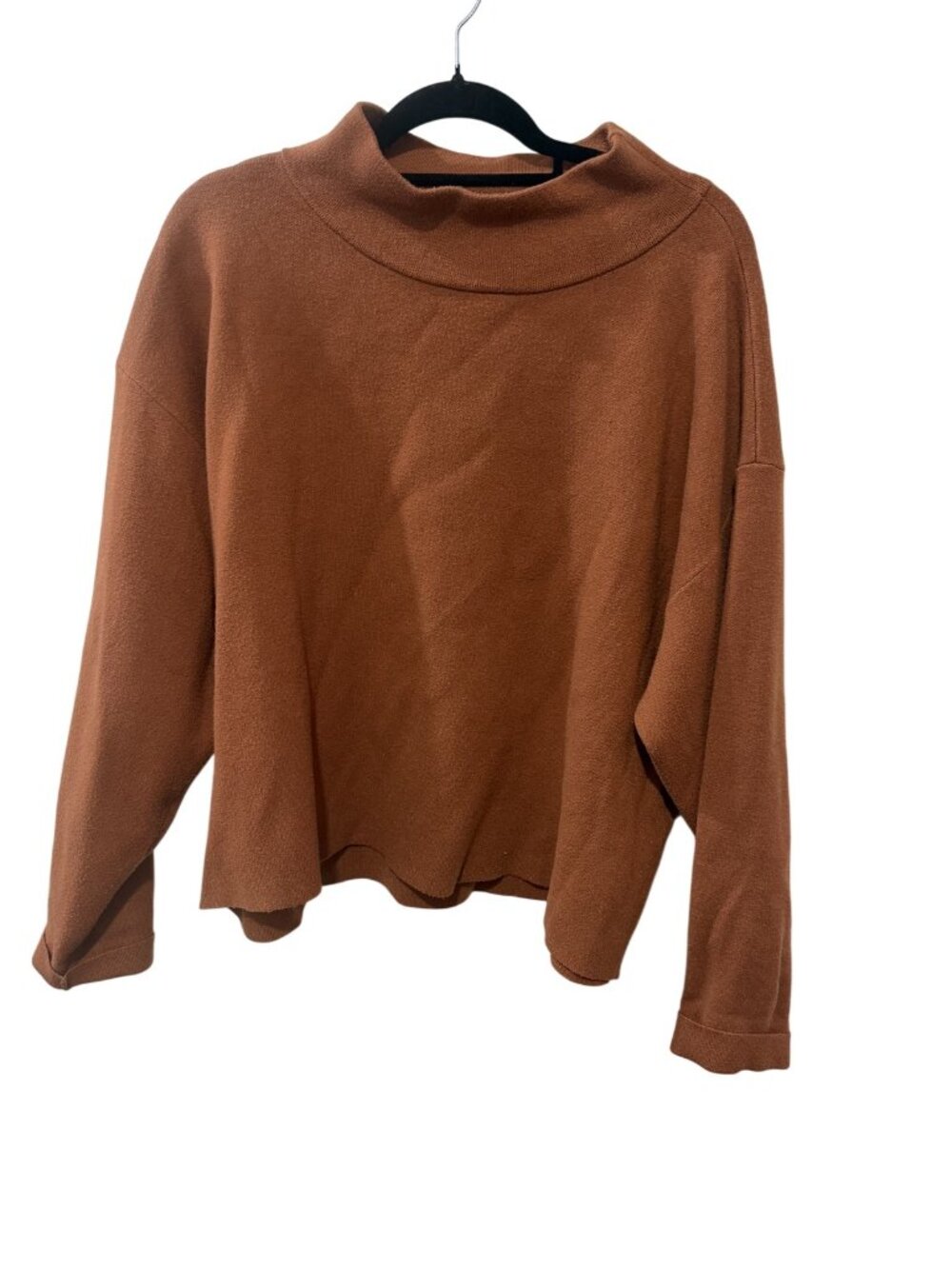 Maeve Size Large (L) Brown Turtleneck Pullover Sweater
